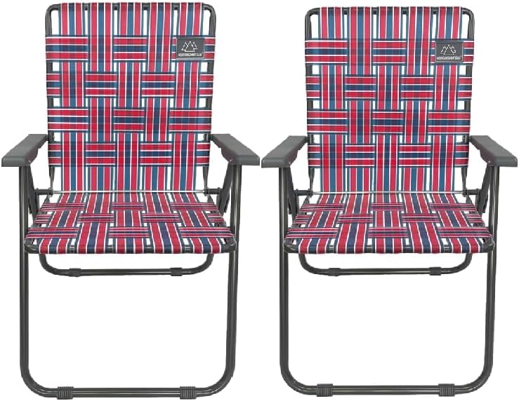 Retro Camp Chair - Red/Blue